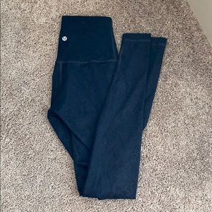 dark blue animal print on black leggings!